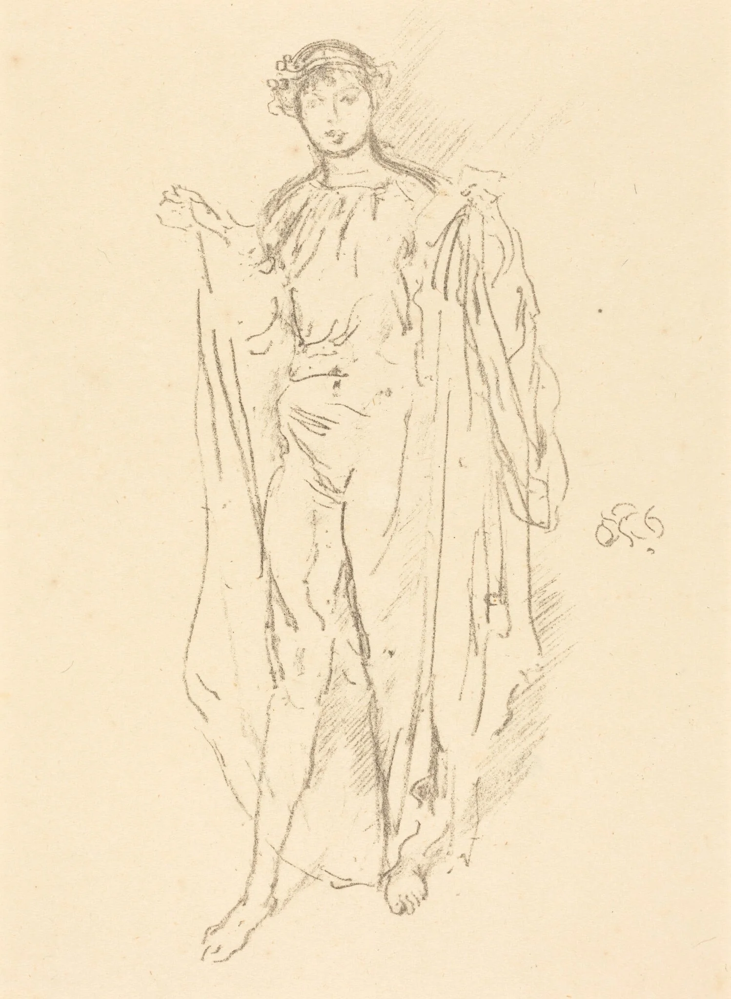 The Girl, by James McNeill Whistler, ink, 1891
