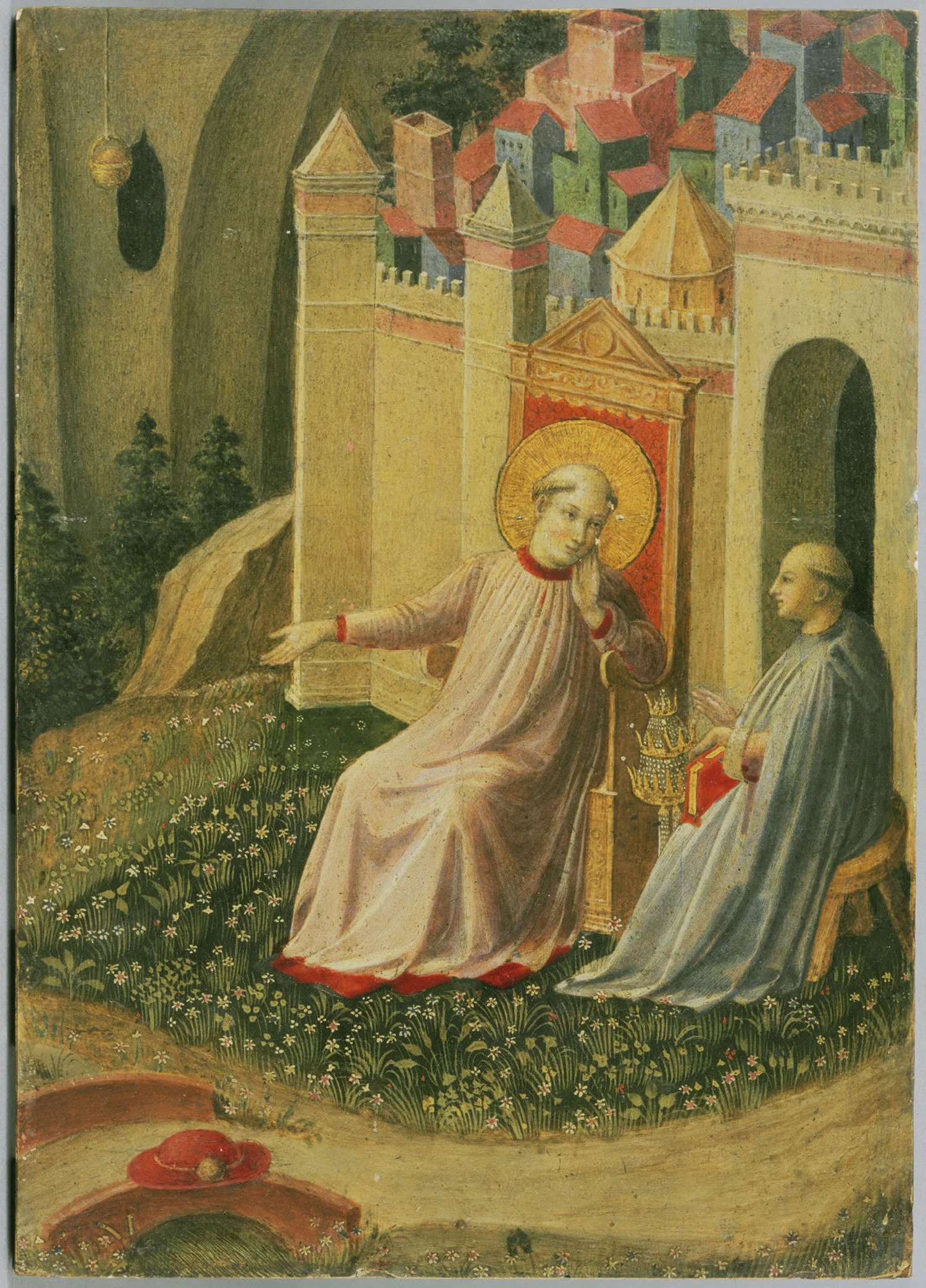 The Papacy Offered to Saint Gregory the Great [?], by Fra Angelico, tempera, 1435