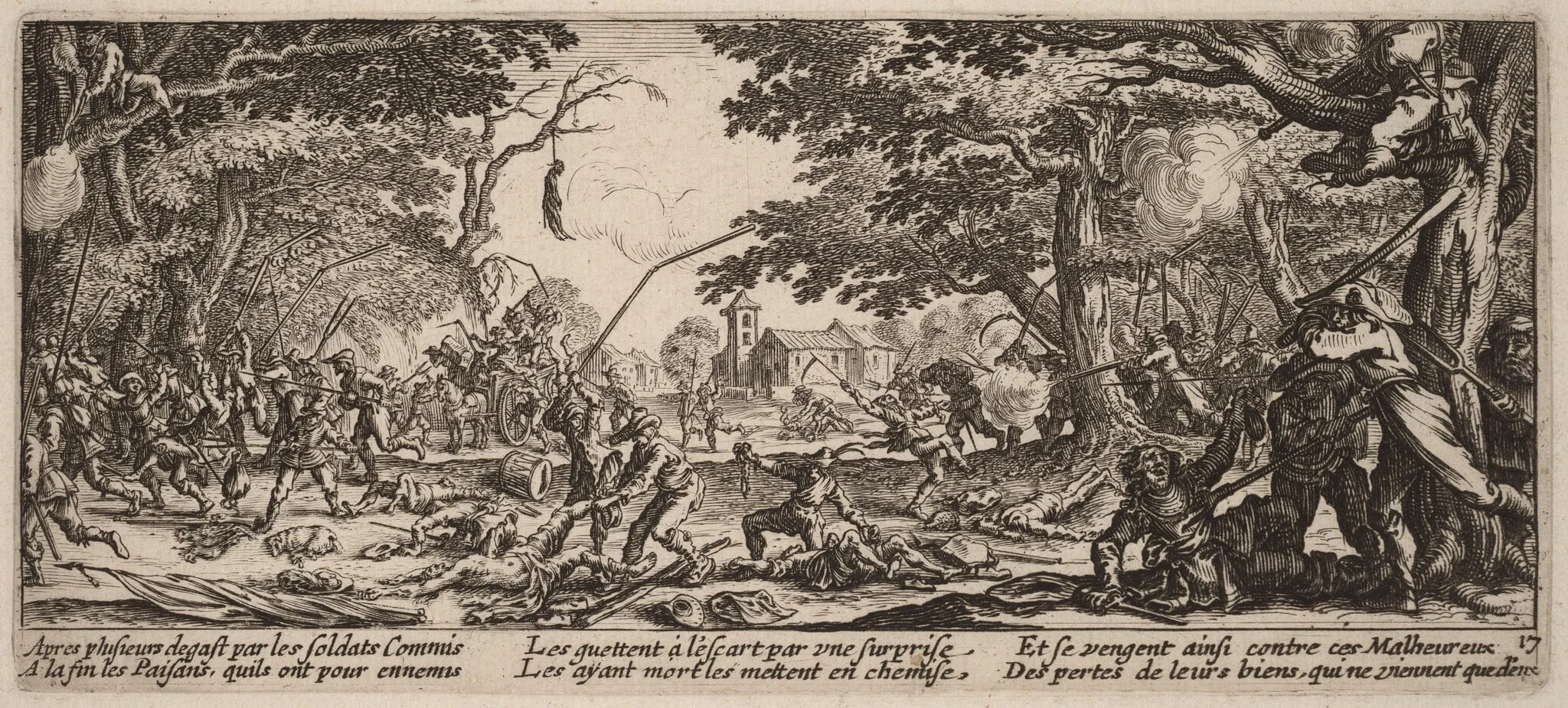 The Peasants Avenge Themselves, by Gerrit van Schagen, ink, 1642
