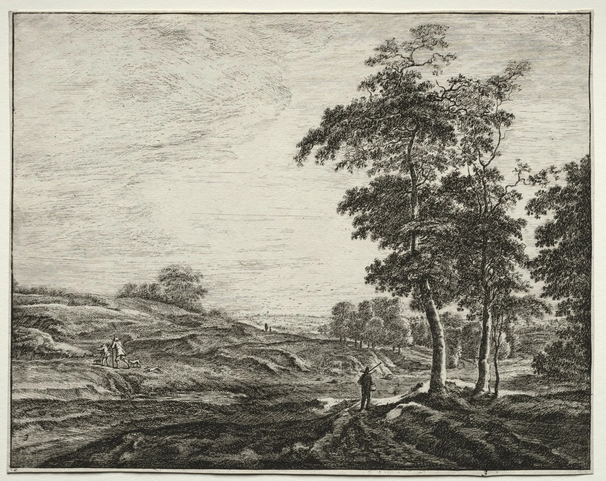 Six views in the Wood of the Hague: Plate 3, Peasant Seen from the Back