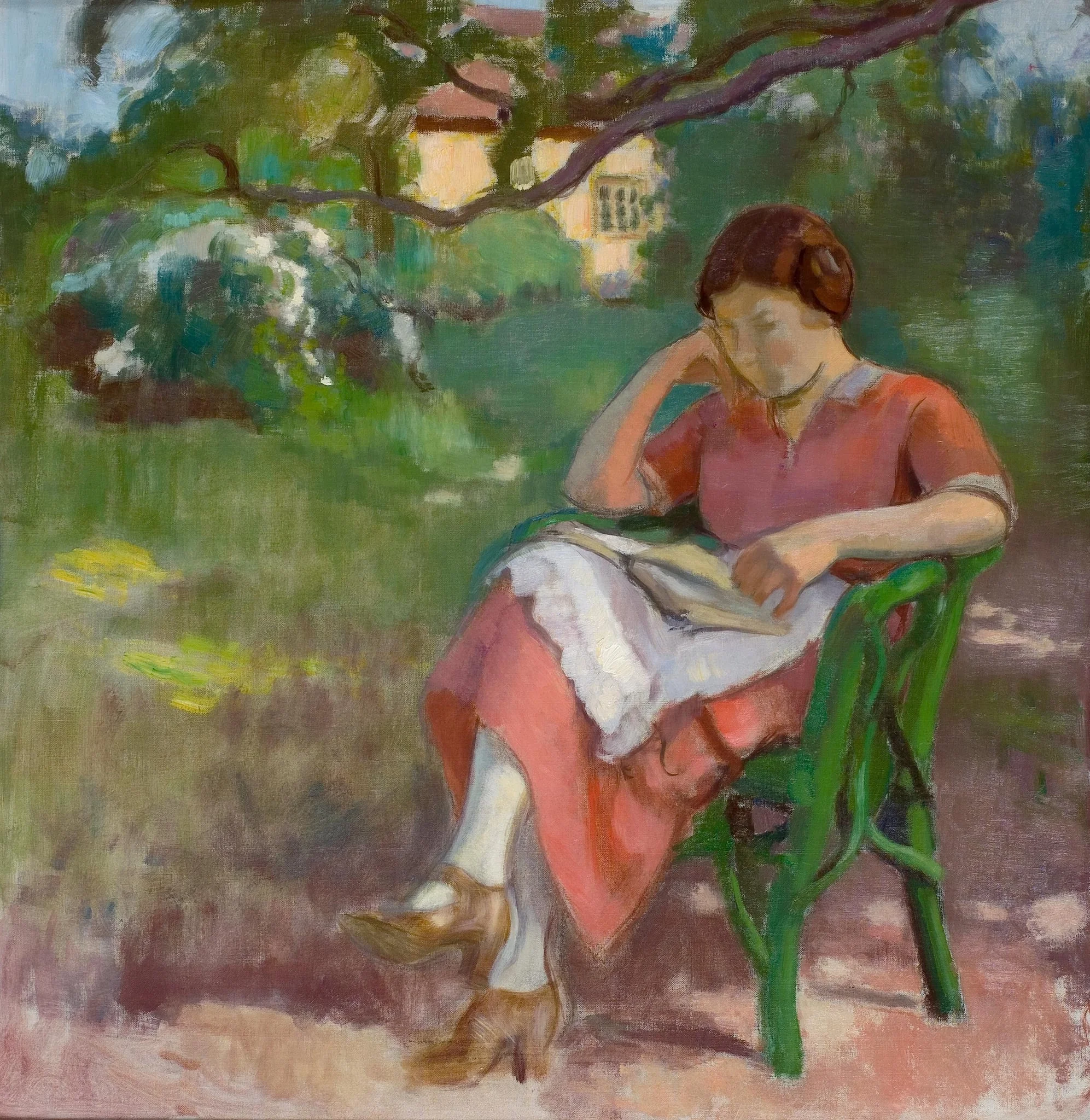 Leena puutarhatuolissa, by Eero Järnefelt