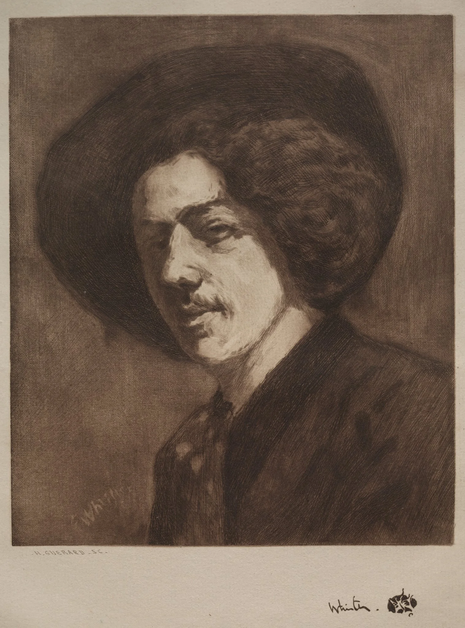 James McNeill Whistler, by Henri-Charles Guérard, 1888