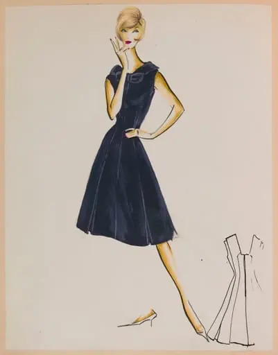 Robe cintrée bleu marine