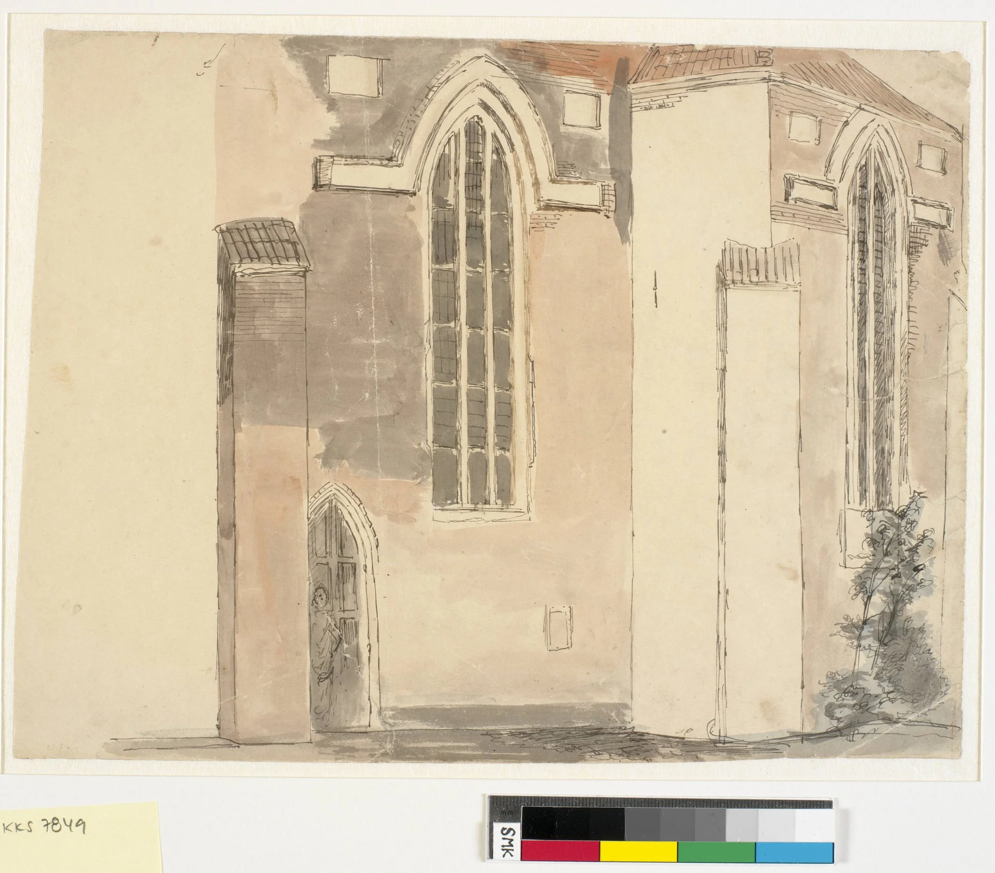 Parti af St. Hans' kirke i Odense, by Unknown, unspecified, 1844
