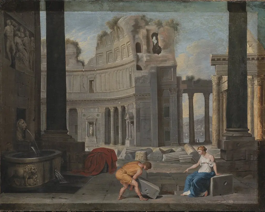 Theseus finding his Father's Sword and Sandals