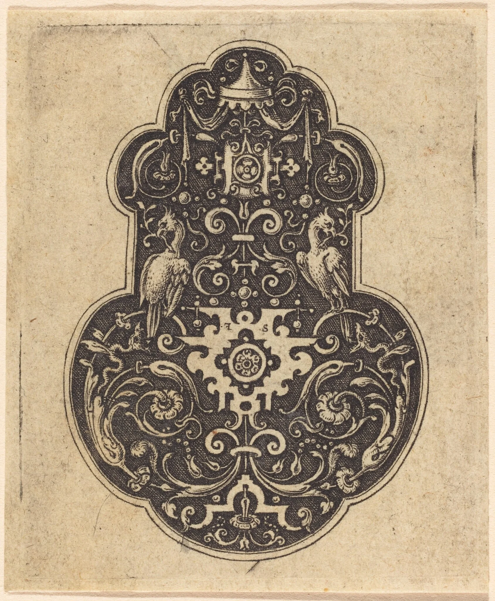Arabesque Designs, by Etienne Delaune, ink, 1551