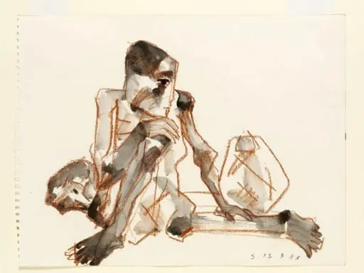 Seated Tribesman among Rocks