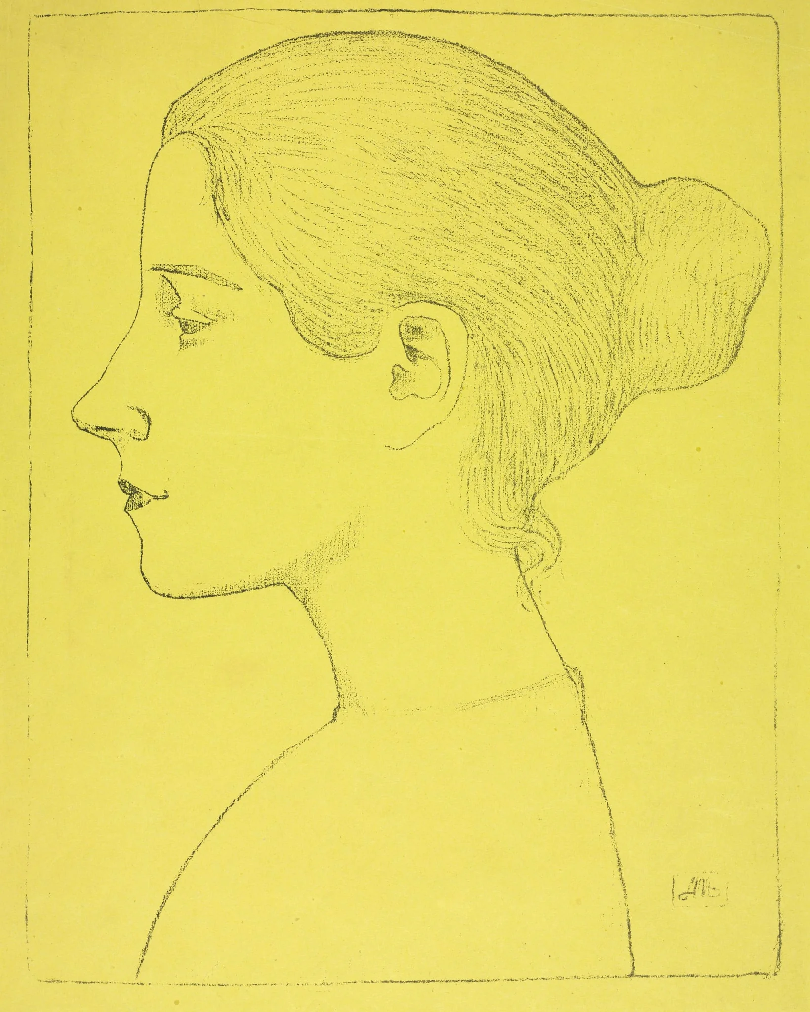 Portrait of a Young Woman (Profil de jeune fille), by Aristide Maillol, 1893