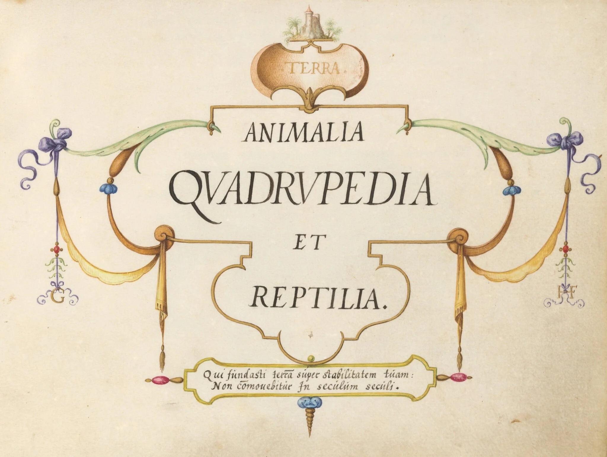 Title Page, by Joris Hoefnagel, gouache, 1594