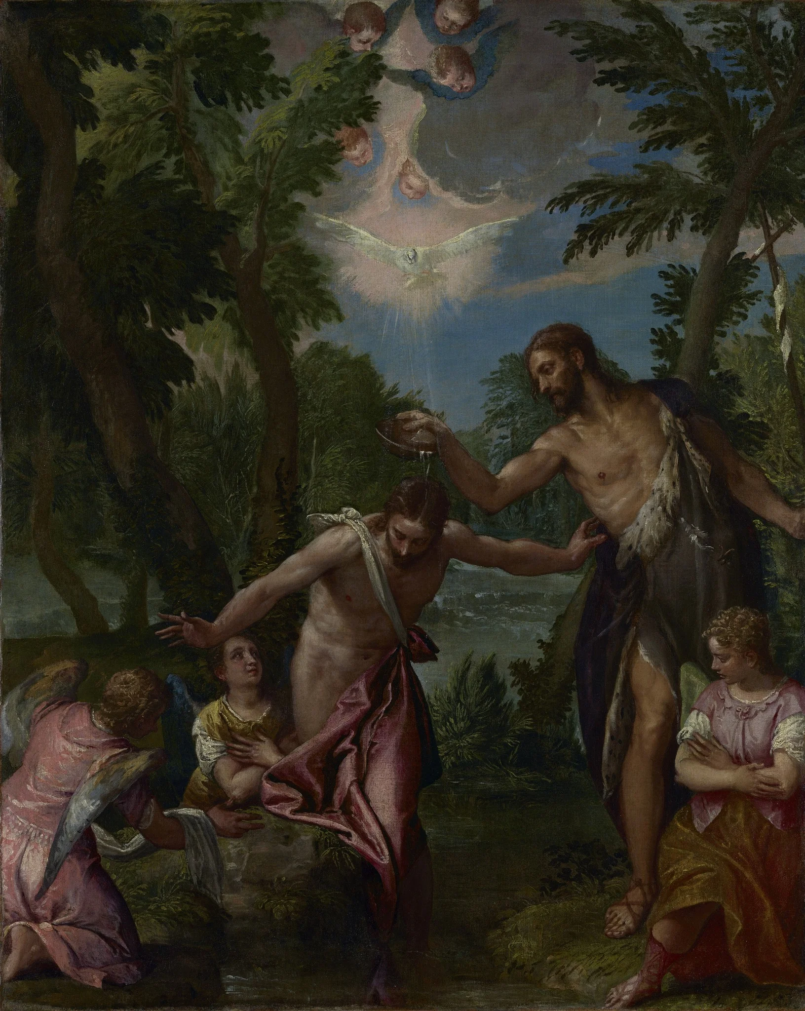 The Baptism of Christ, by Paolo Veronese, oil, 1590