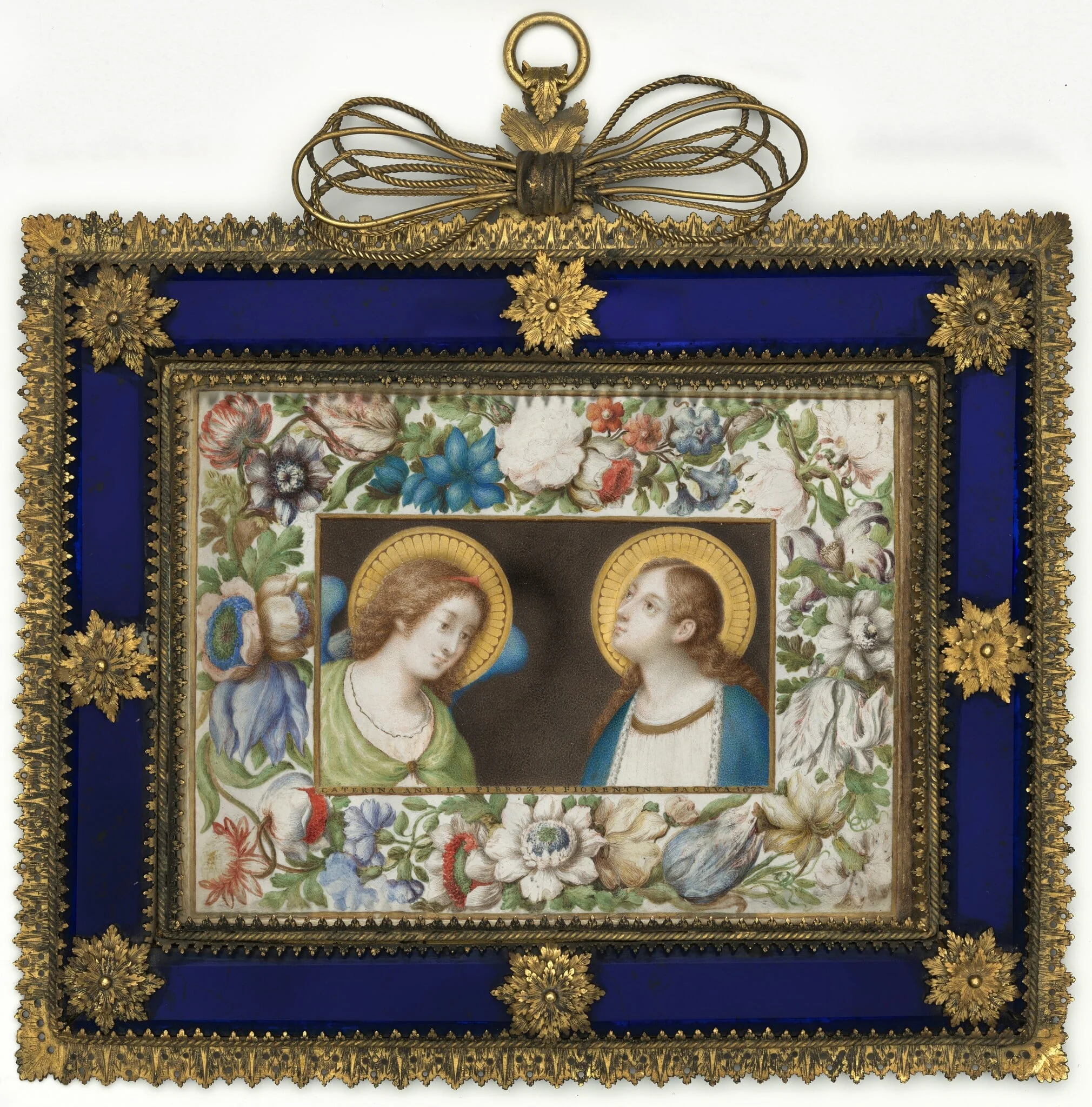The Annunciation, by Caterina Angela Pierozzi, watercolor, 1677