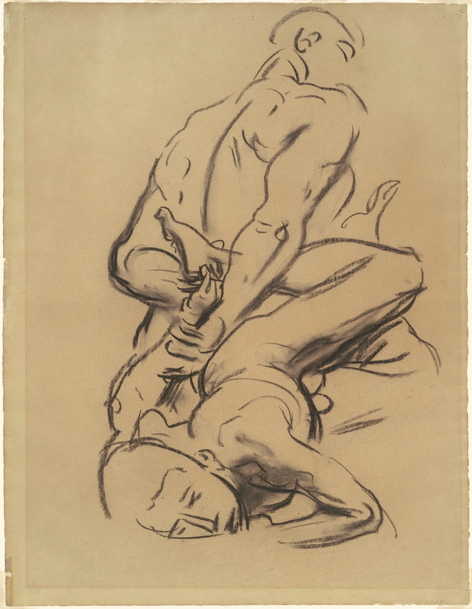 Study for "Judgment", by John Singer Sargent, charcoal, 1910