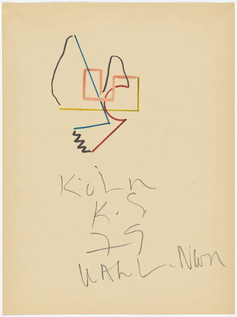 Untitled, by Keith Sonnier, graphite, 1979