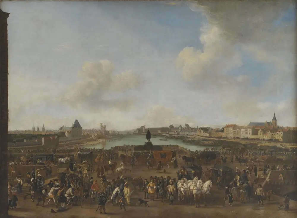 View of Paris seen from the Place Dauphine