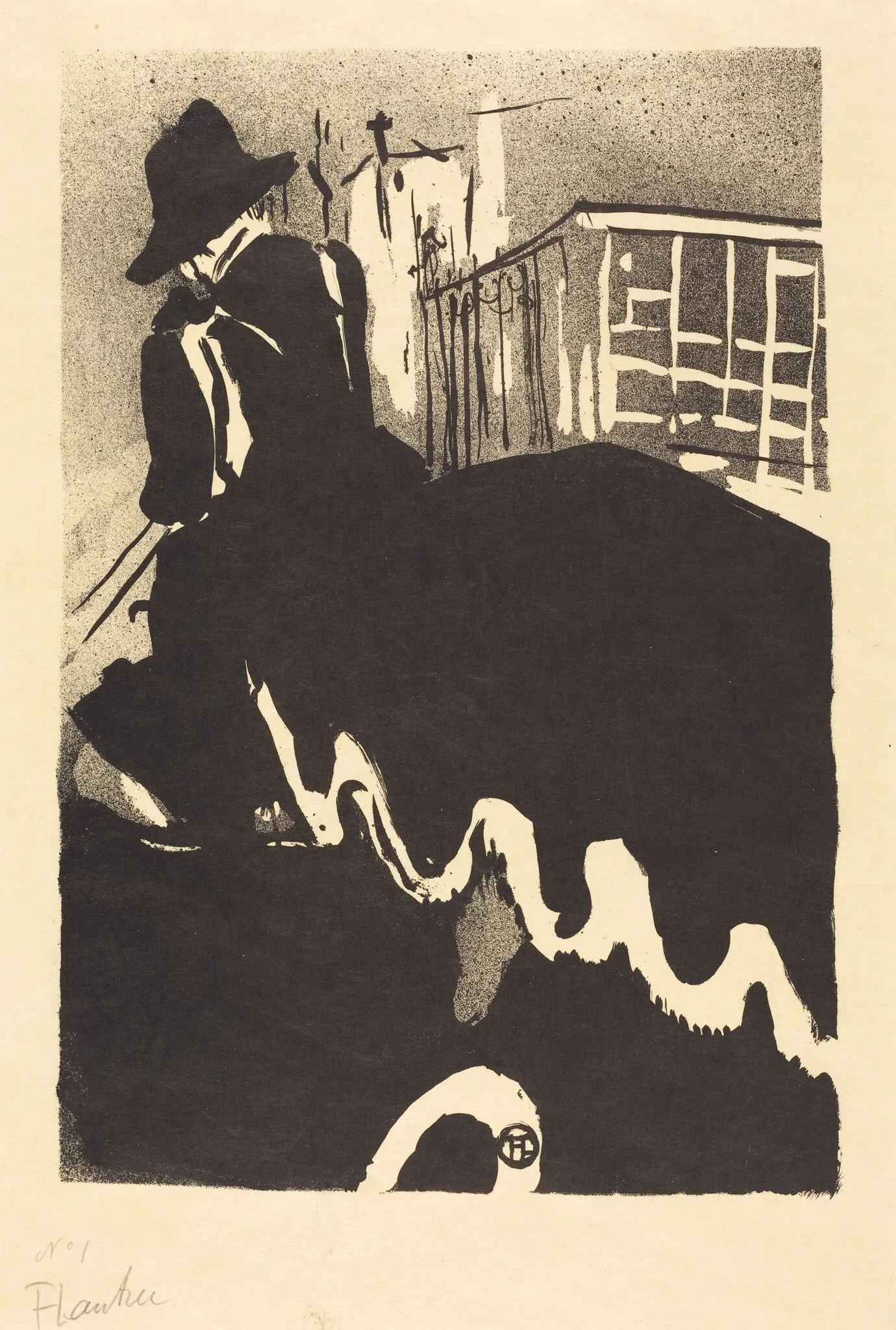 Last Ballad (Ultime ballade), by Henri de Toulouse-Lautrec, ink, 1893