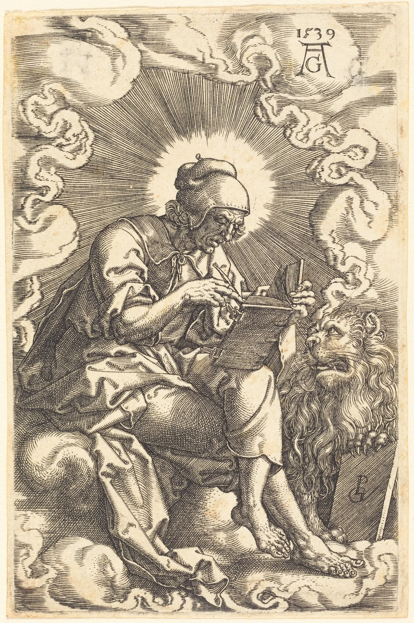 Mark, by Heinrich Aldegrever, ink, 1539