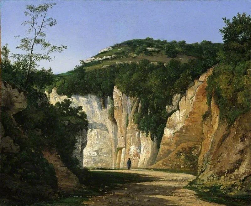 Near Crémieu, by Henri Harpignies, oil, 1847