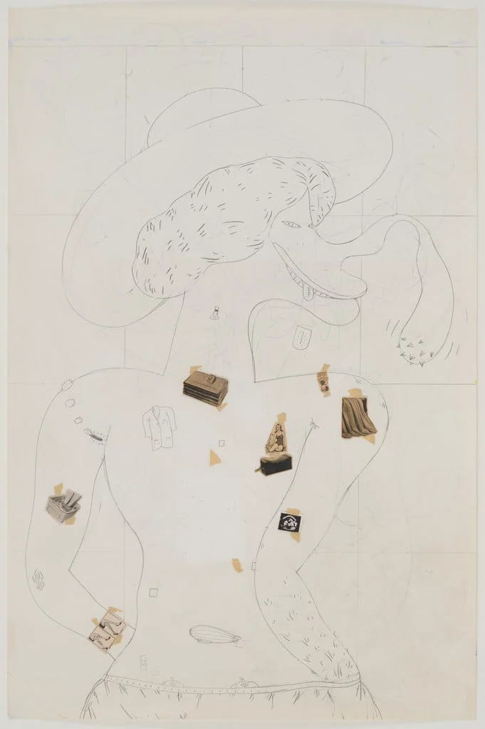Untitled, by Jim Nutt, gouache, 1968