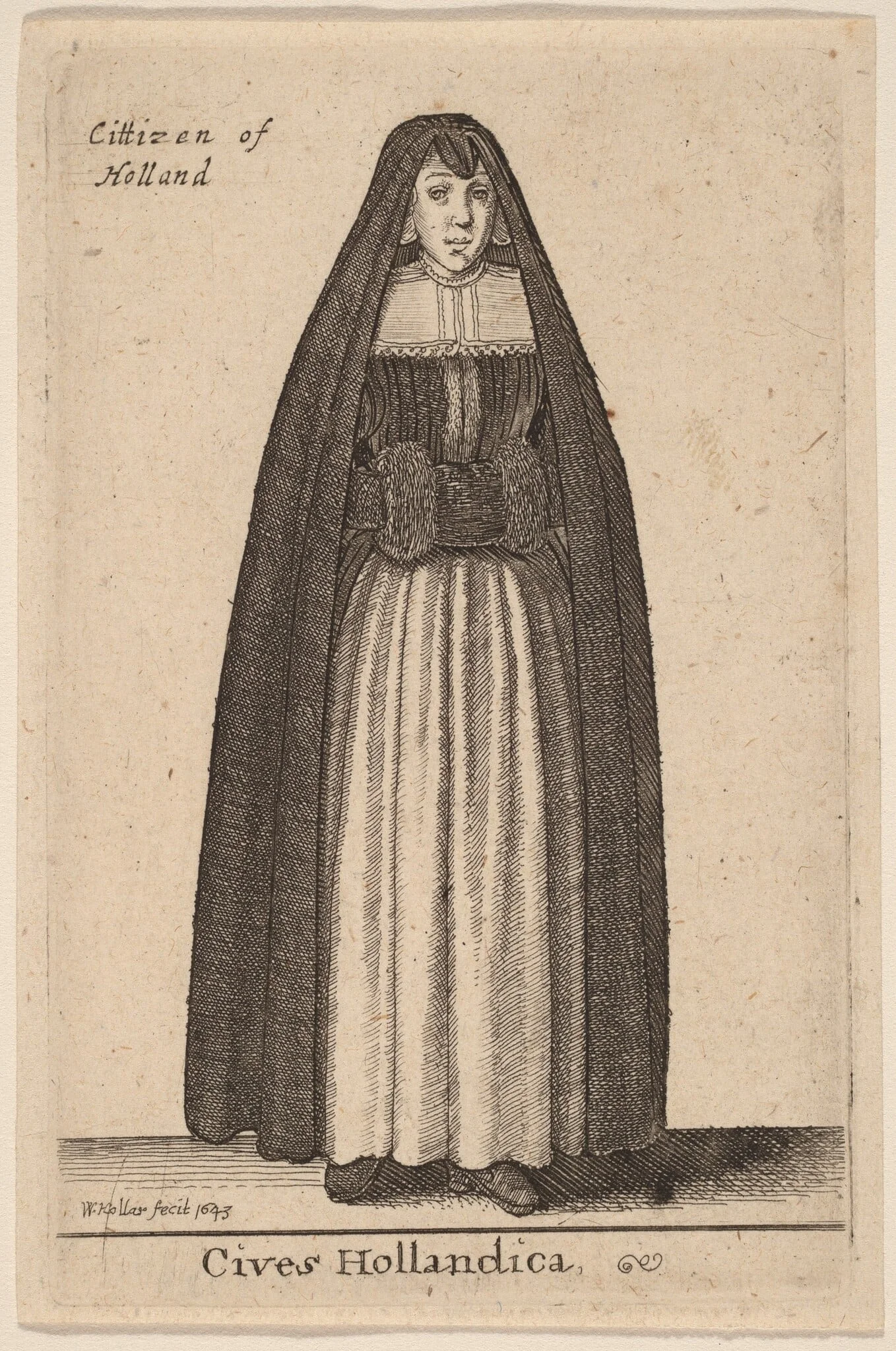 Cives Hollandica, by Wenceslaus Hollar, ink, 1643