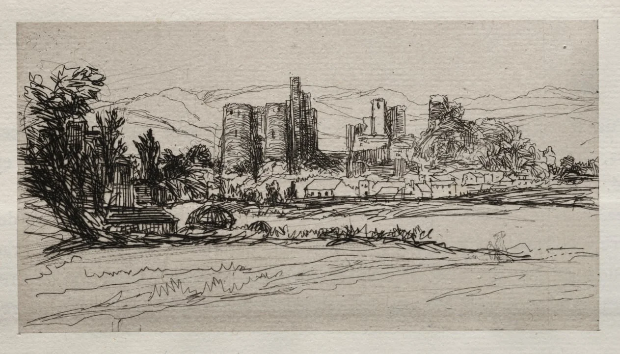 Kidwelly Castle, by Francis Seymour Haden, 1859