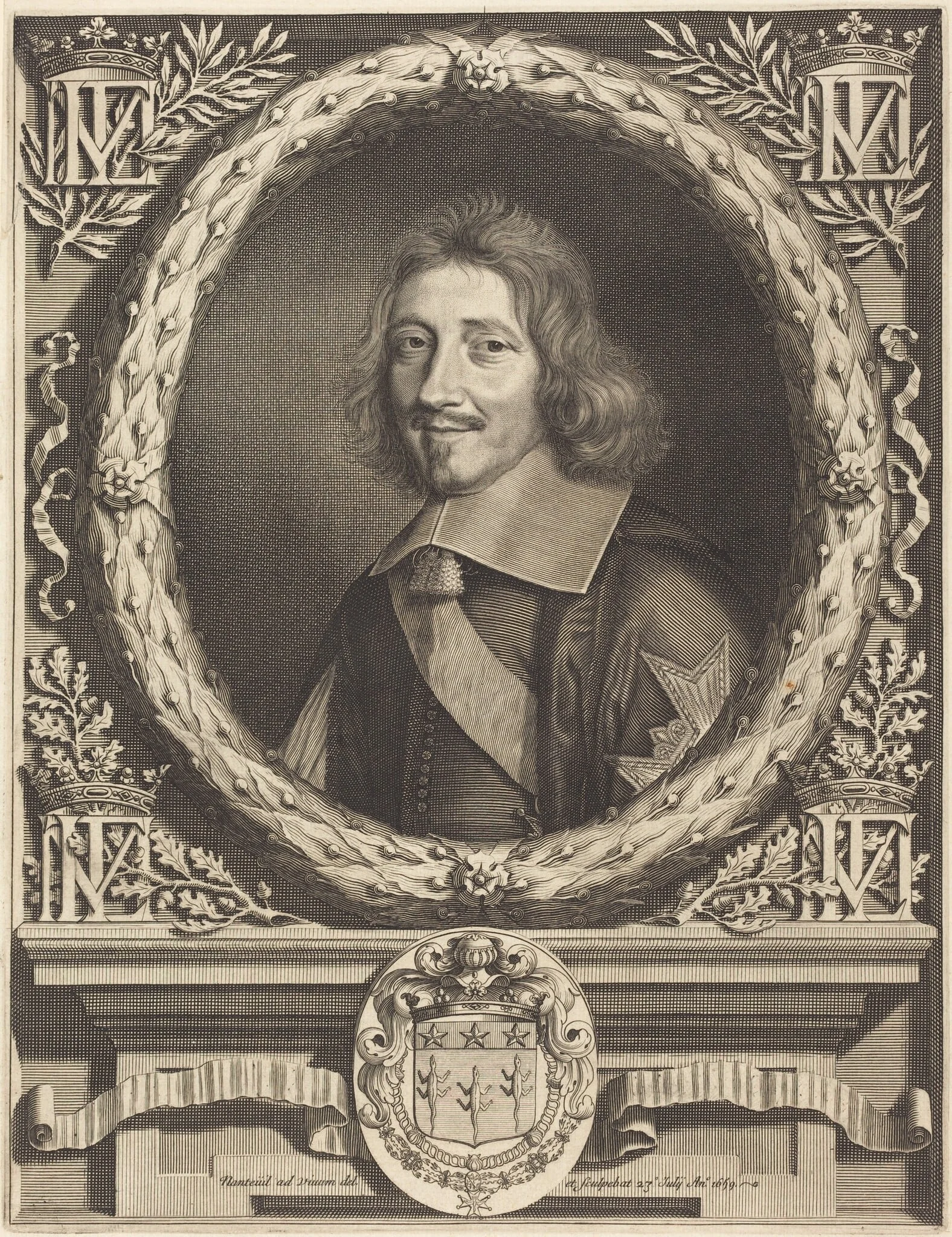 Chancellor Michel Le Tellier, by Robert Nanteuil, ink, 1659