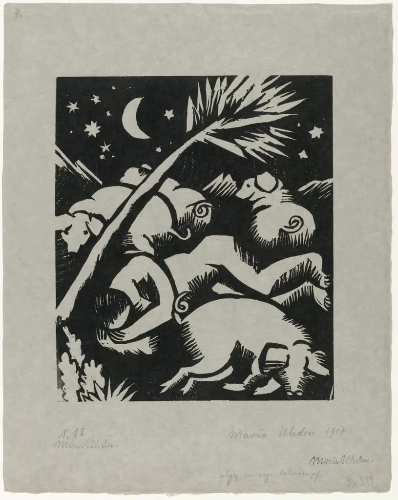 Untitled, by Maria Uhden, ink, 1917