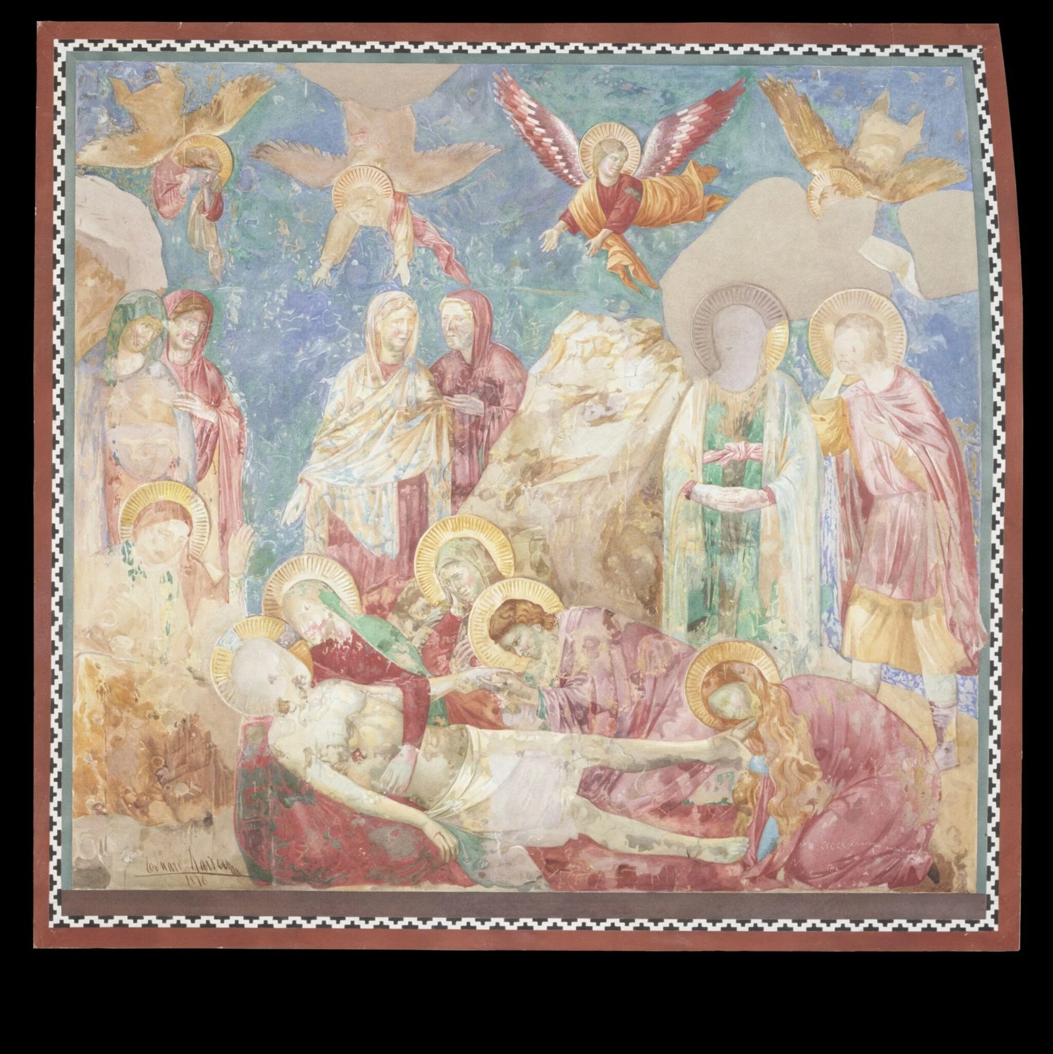 Copy after the painting The Pieta attributed to the  Isaac Master in the Upper Church, San Francesco, Assisi