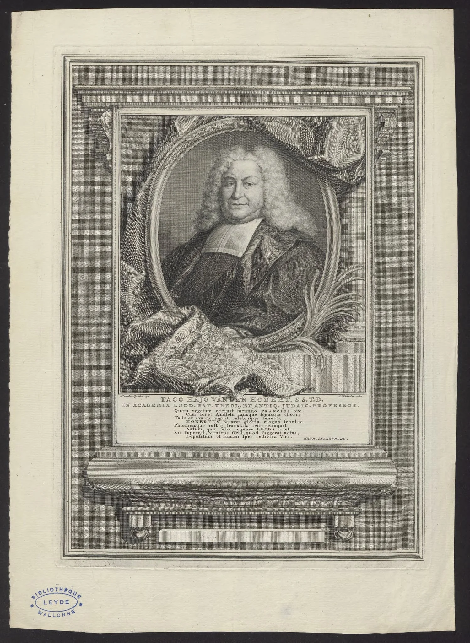 Portrait of Taco Hajo van den Honert, by Jacob, Houbraken, unspecified, 1750