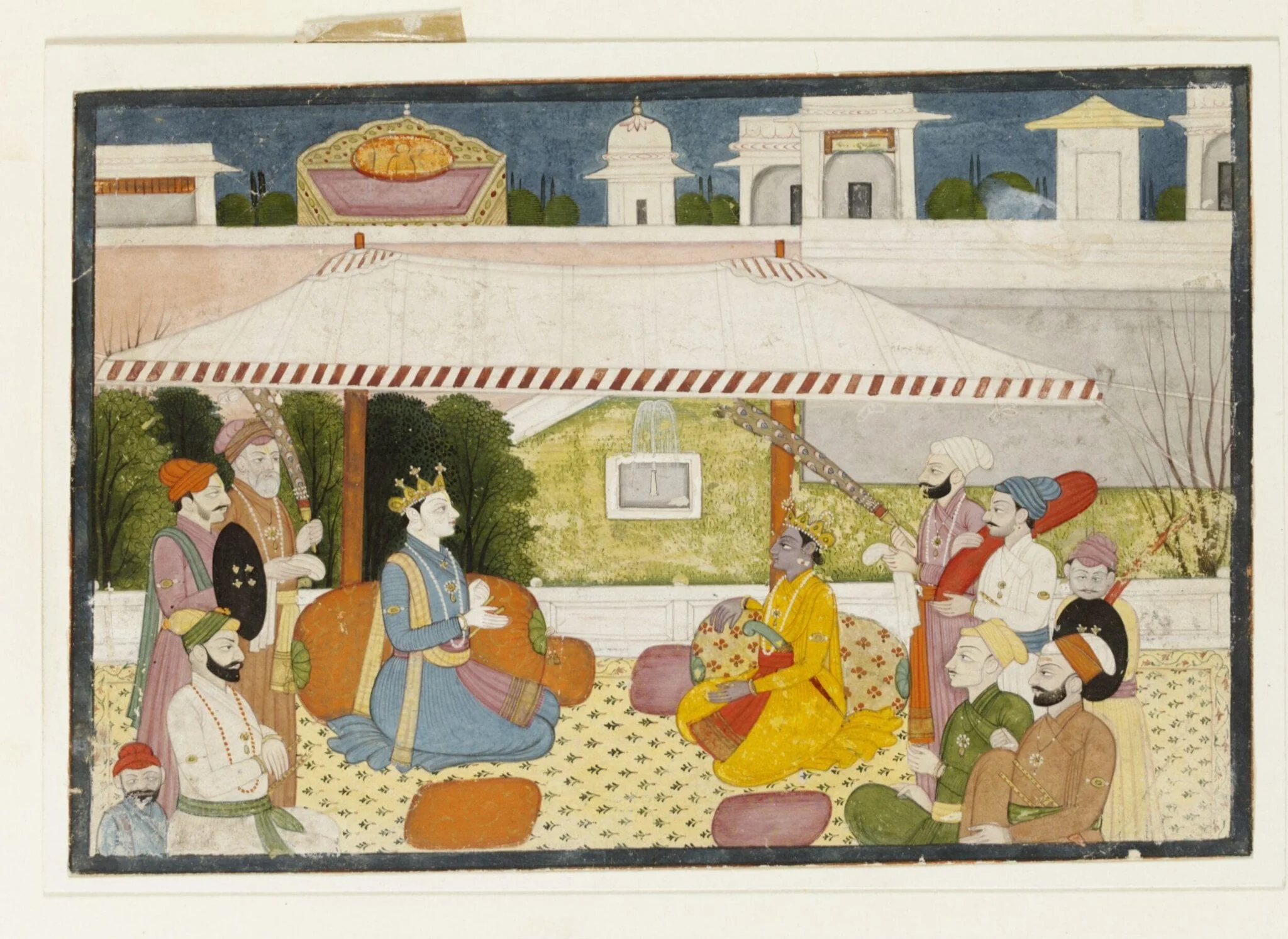 Krishna and Balarama, by Unknown, paint, 1785
