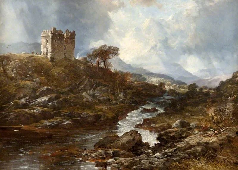 Kinlochaline Castle, Morvern, by Horatio McCulloch, oil, 1855