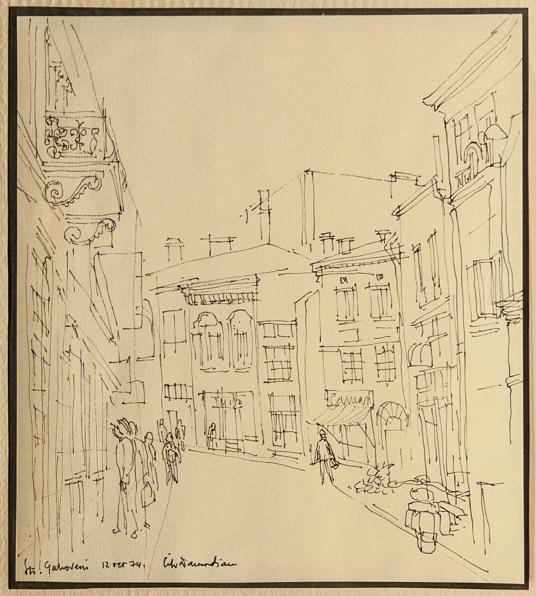Strada Gabroveni, by Cik Damadian, 1950