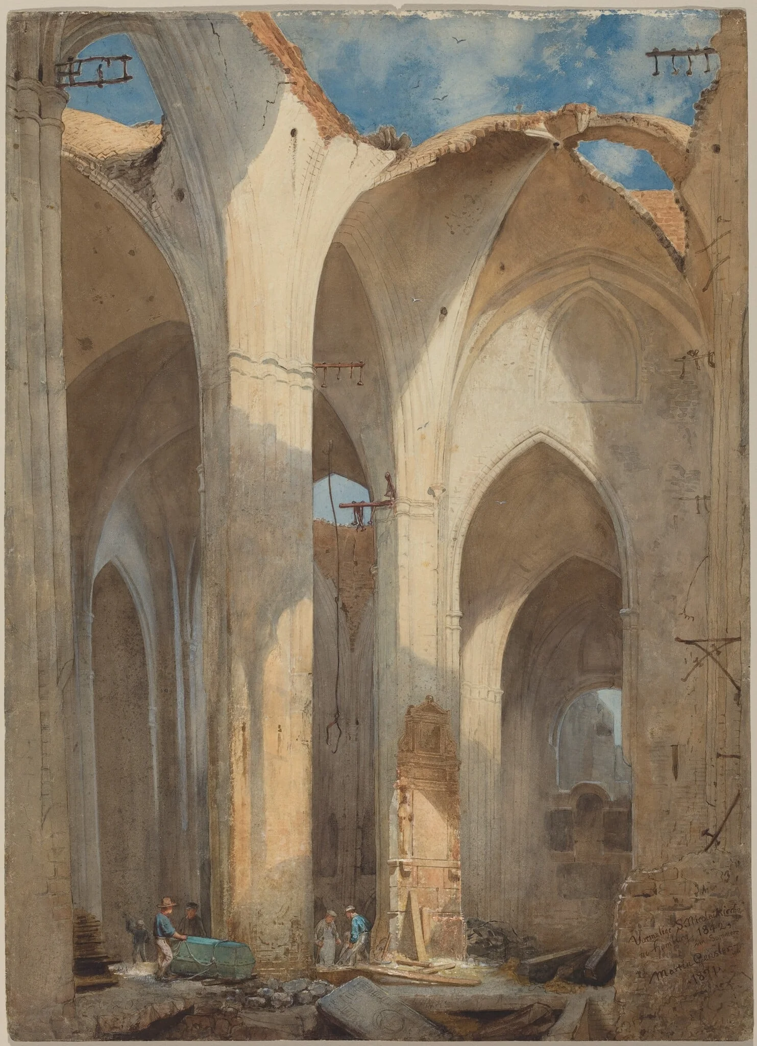 The Ruins of Saint Nicolai Church in Hamburg
