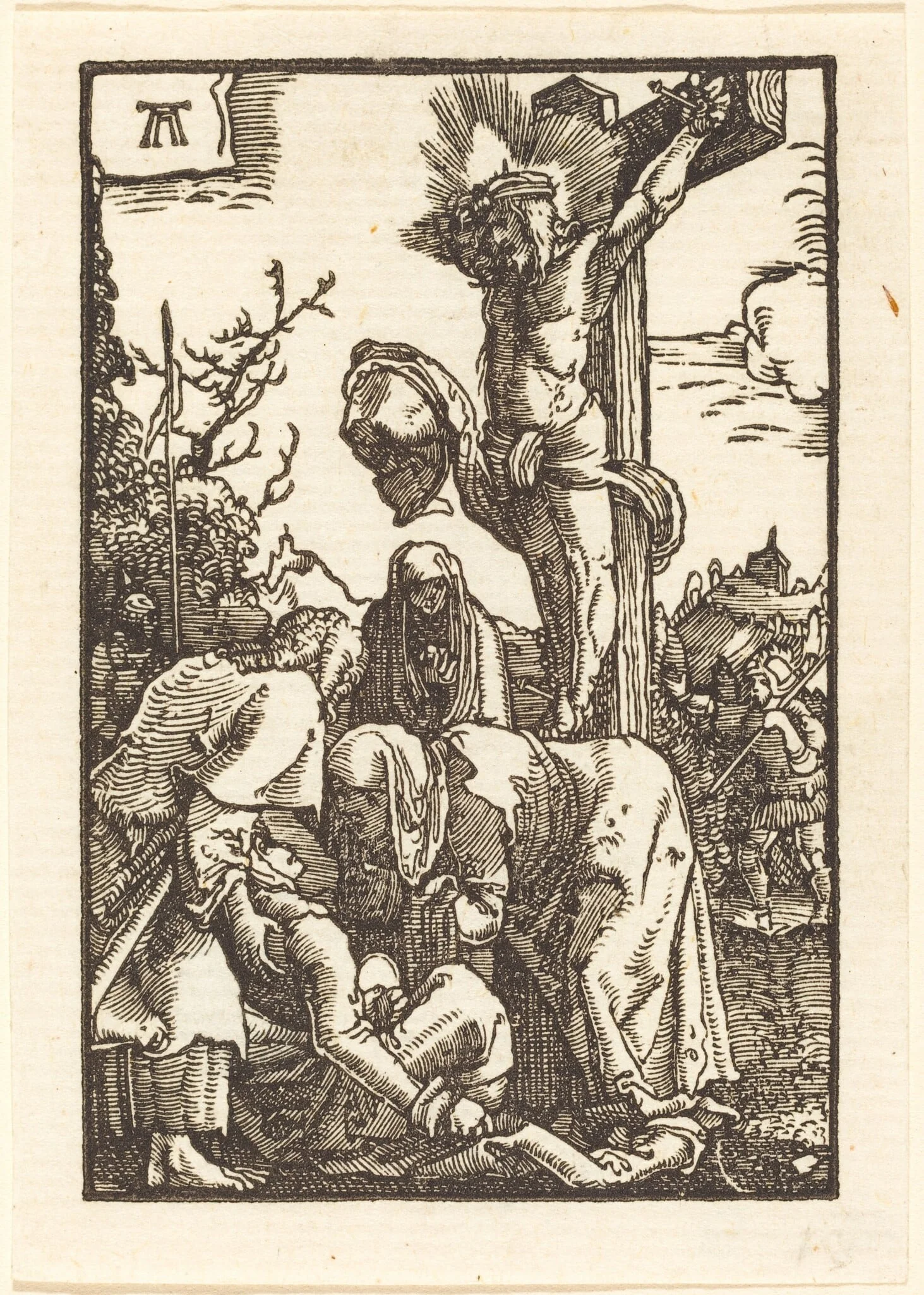Christ on the Cross, by Albrecht Altdorfer, ink, 1513