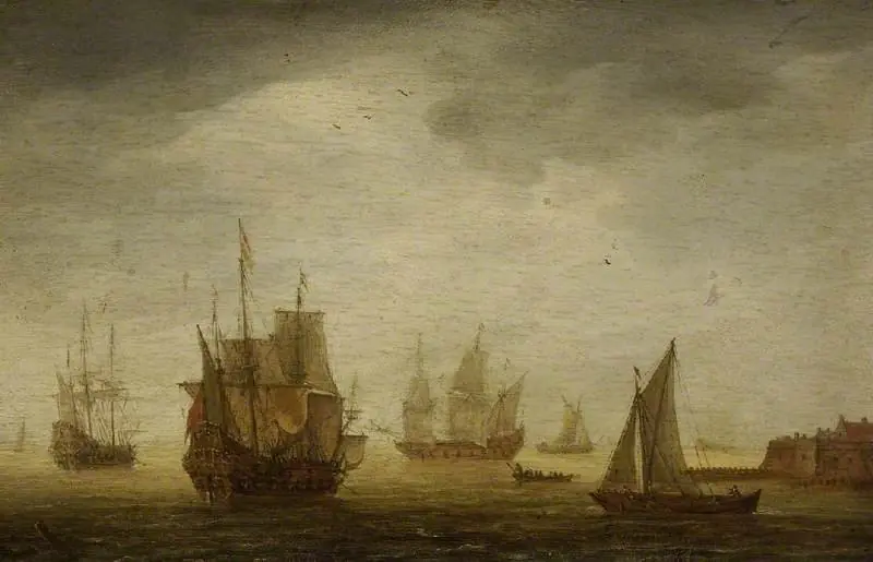 Sea-piece with shipping