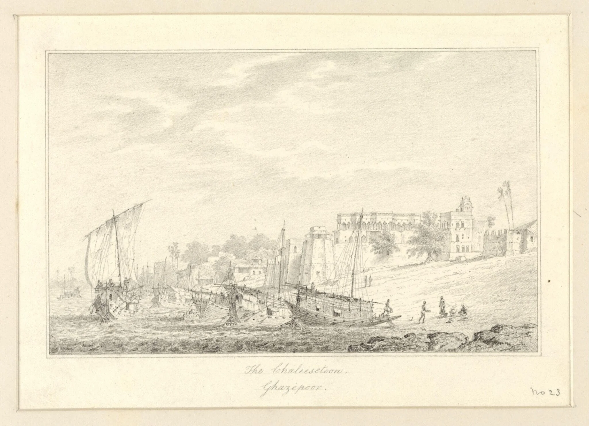 The Chateesetoon, Ghazipoor, by Robert Captain Smith, 1830