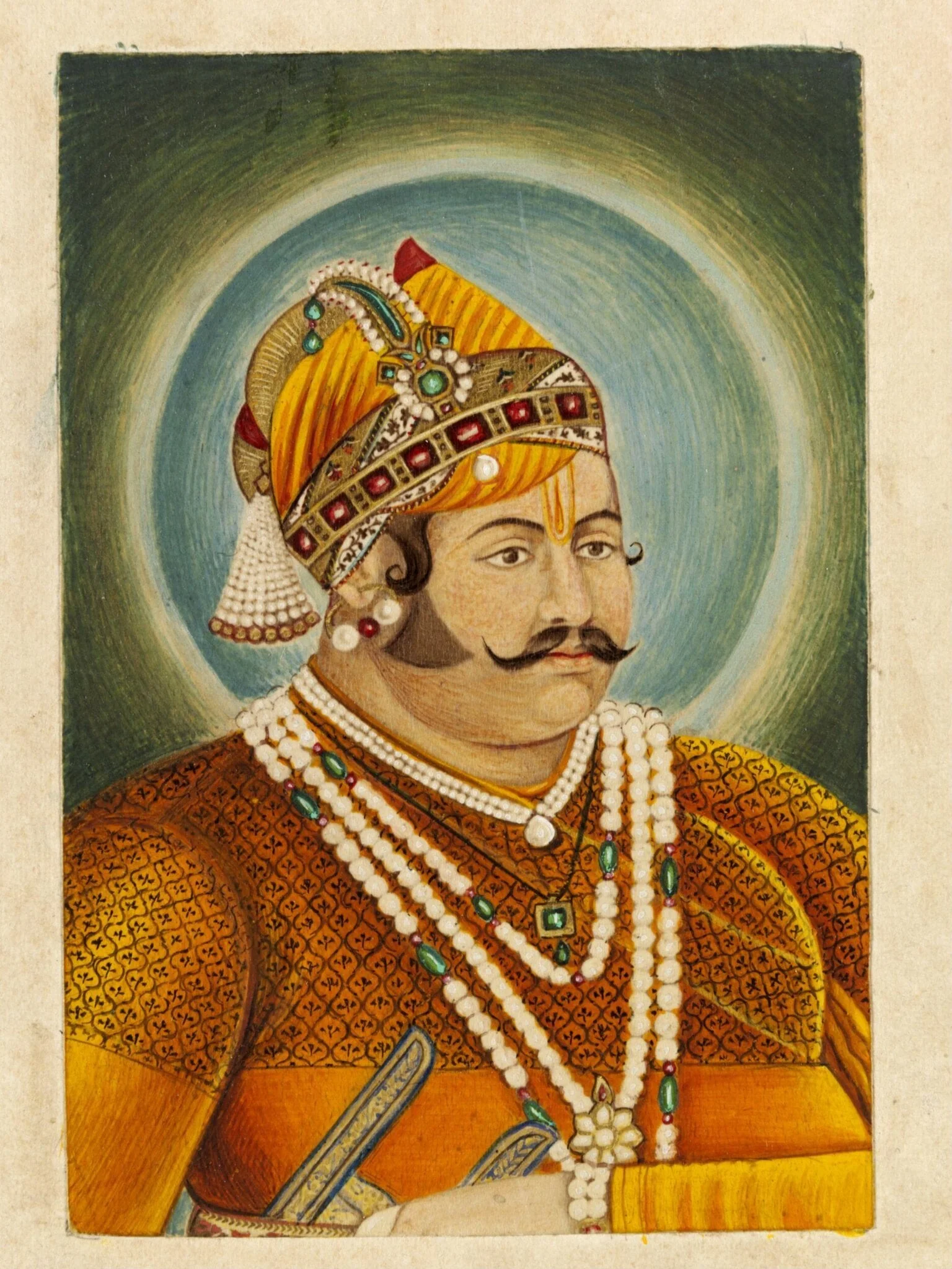 Madho Singh I, by Unknown, paint, 1890