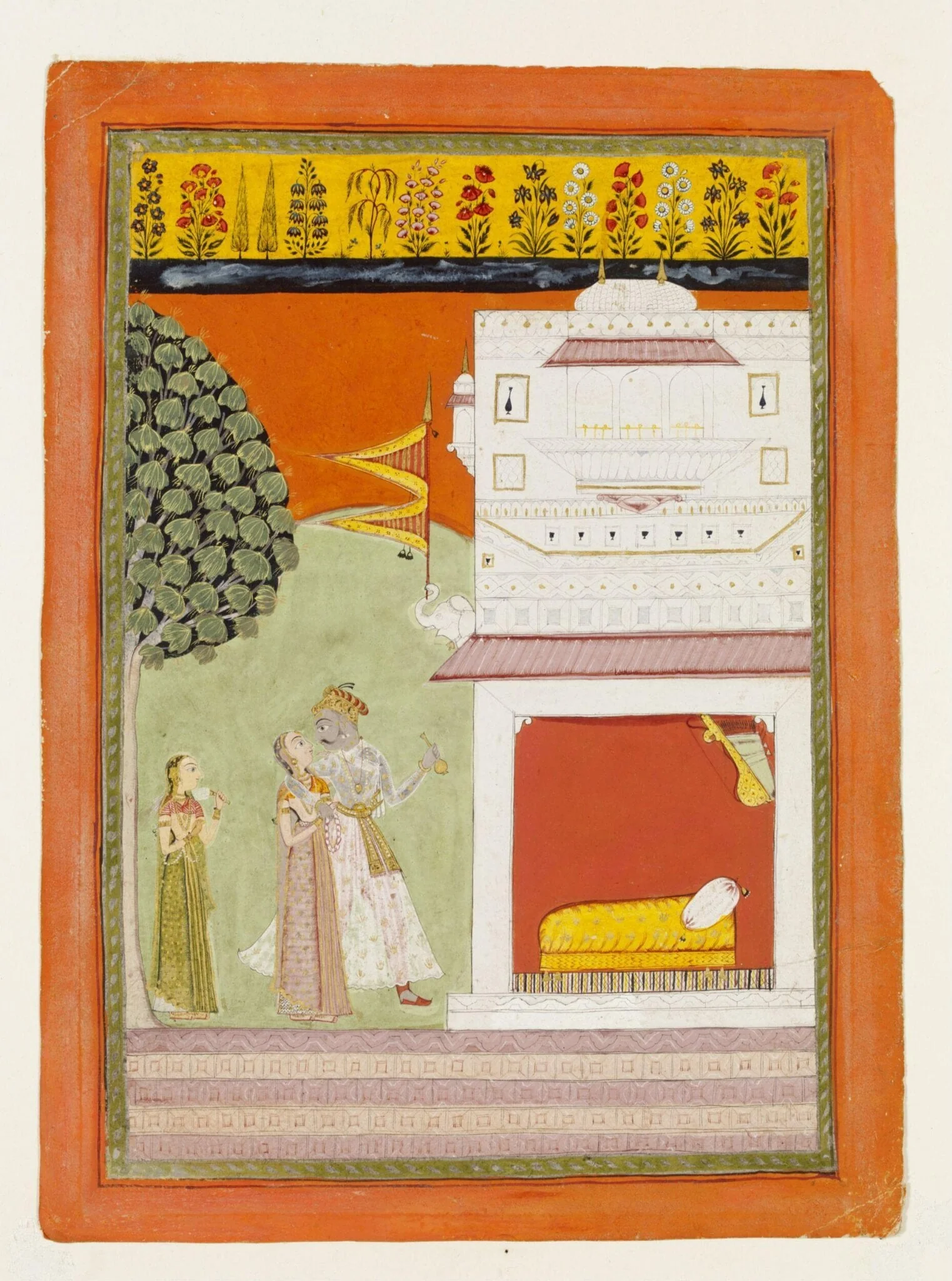 Malavi Ragini, by Unknown, paint, 1680
