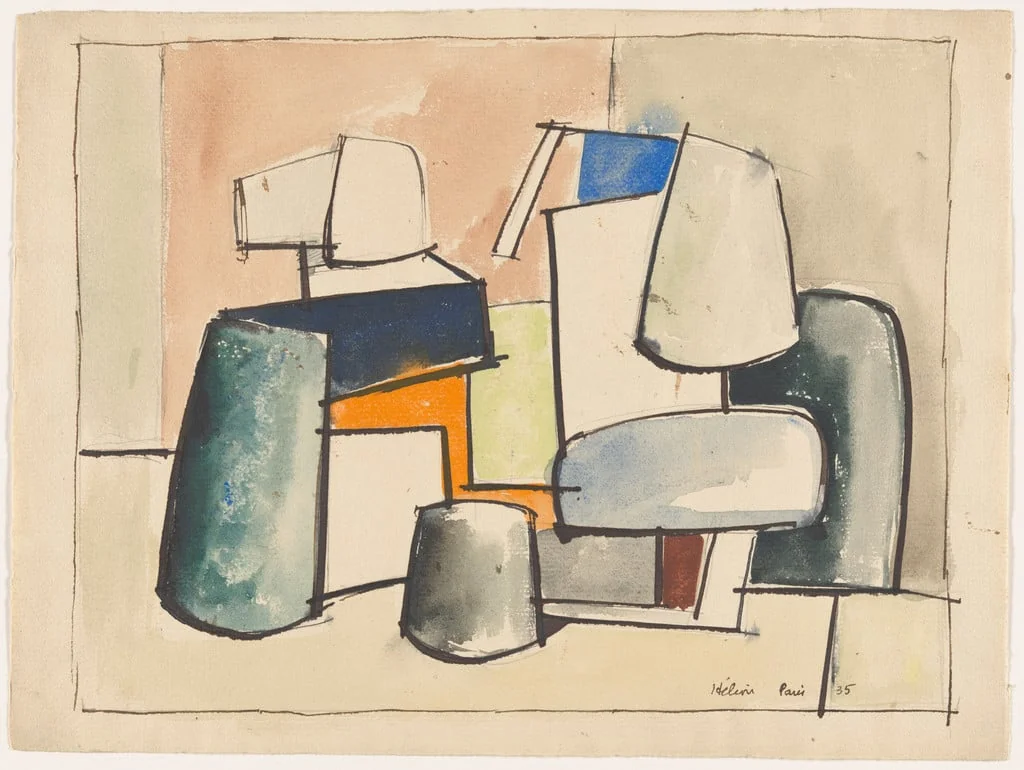 Untitled, by Jean Hélion, watercolor, 1935