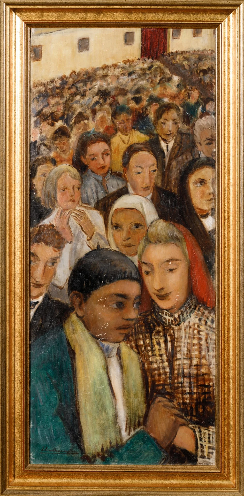Mulțime la concert, by Micaela Eleutheriade, 1941
