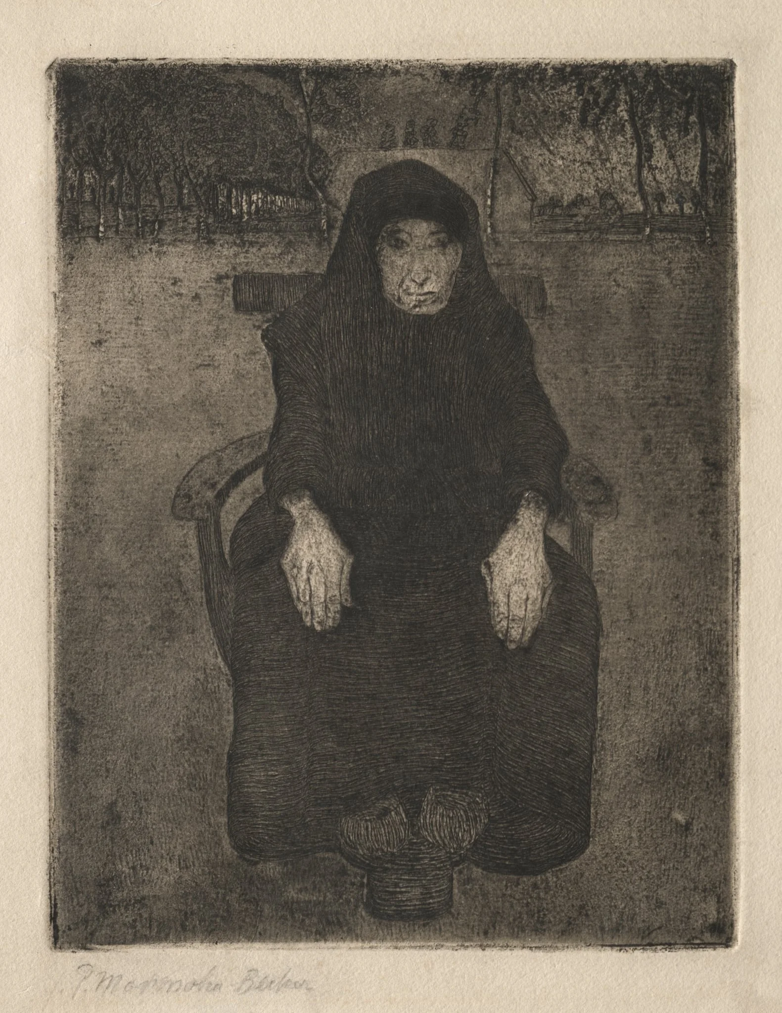 Seated Old Woman, by Paula Modersohn-Becker, 1905