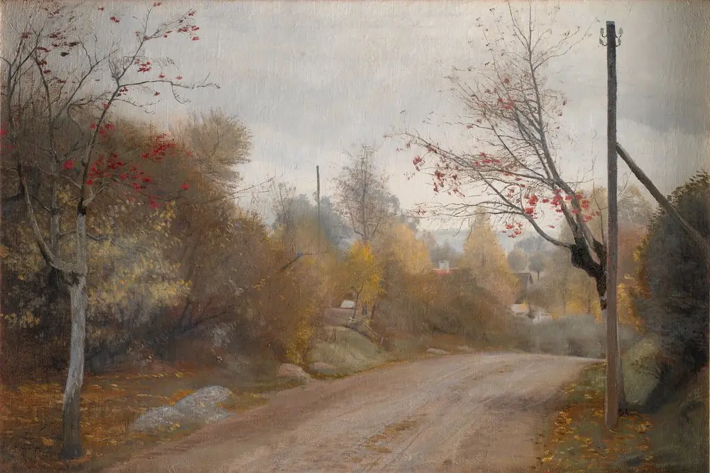 The Road at Mogenstrup, Zealand. Autumn