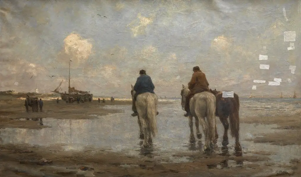 Alongside the beach