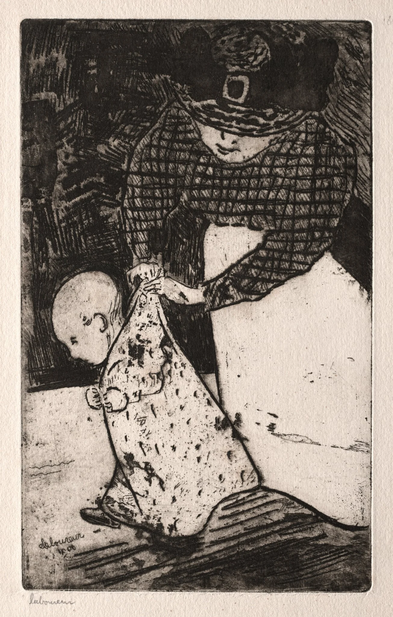 The Nursery Maid, by Jean-Émile Laboureur, 1900