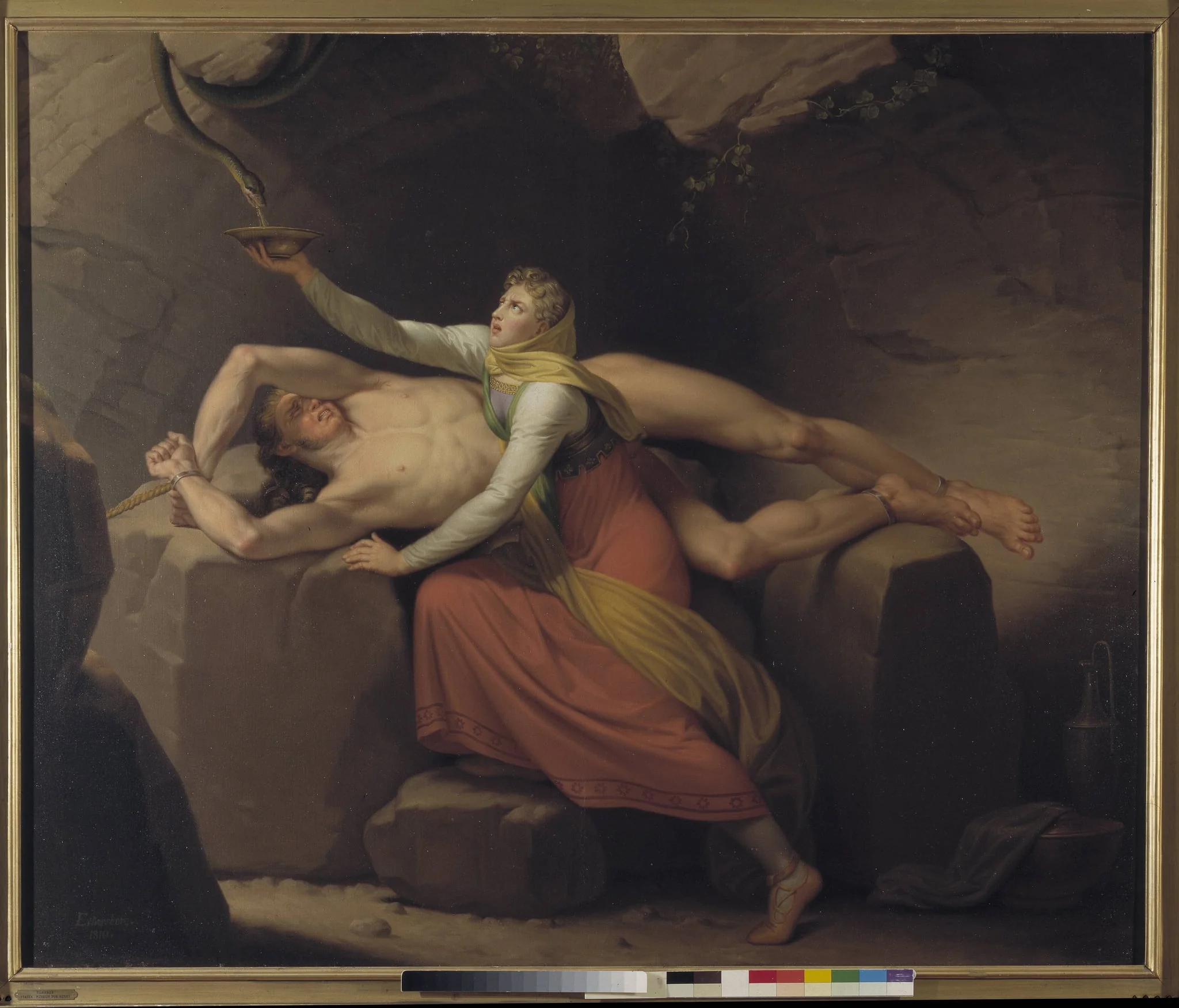 Loki snd Sigyn, by Unknown artist, 1810