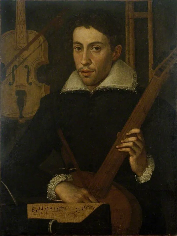 Portrait of a Musician, by Unknown, oil, 1590