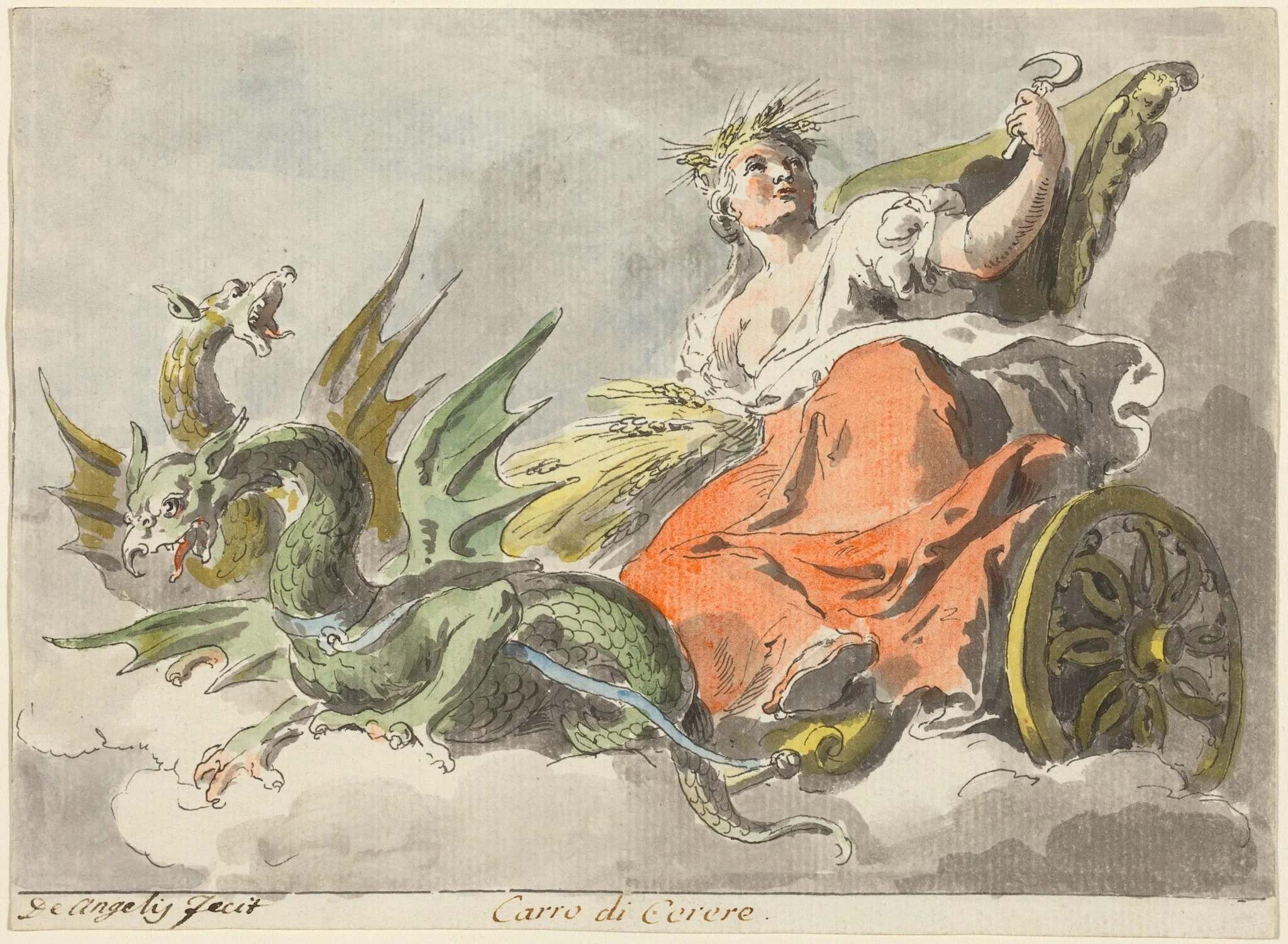 Carro di Cerere (Chariot of Ceres), by Pietro de Angelis, ink, 1765