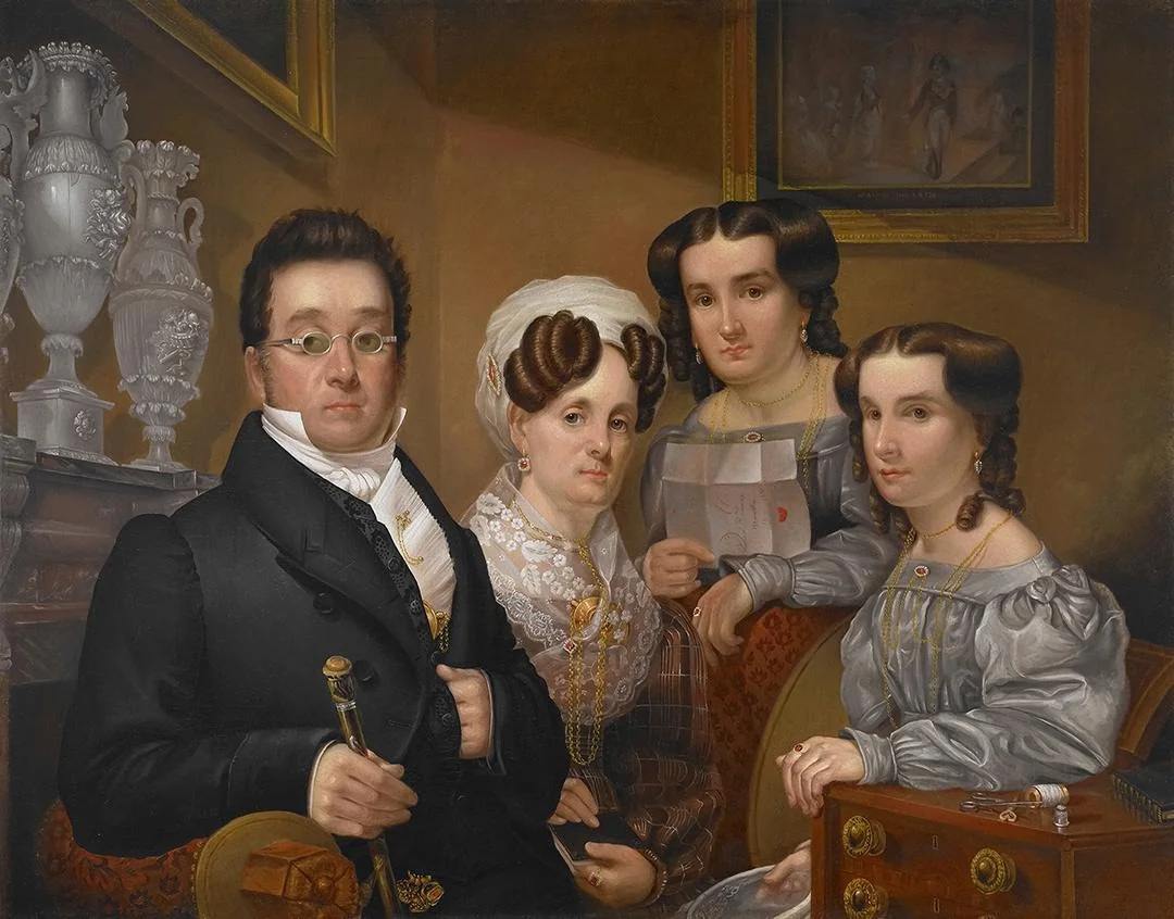 Samuel Beals Thomas, with His Wife, Sarah Kellogg Thomas, and Their Two Daughters, Abigail and Pauline