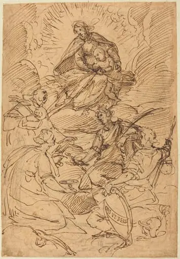 The Madonna and Child in Glory Adored by Saints