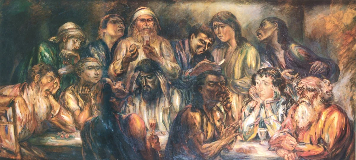 Last Supper, by Károly Kernstok, oil, 1921