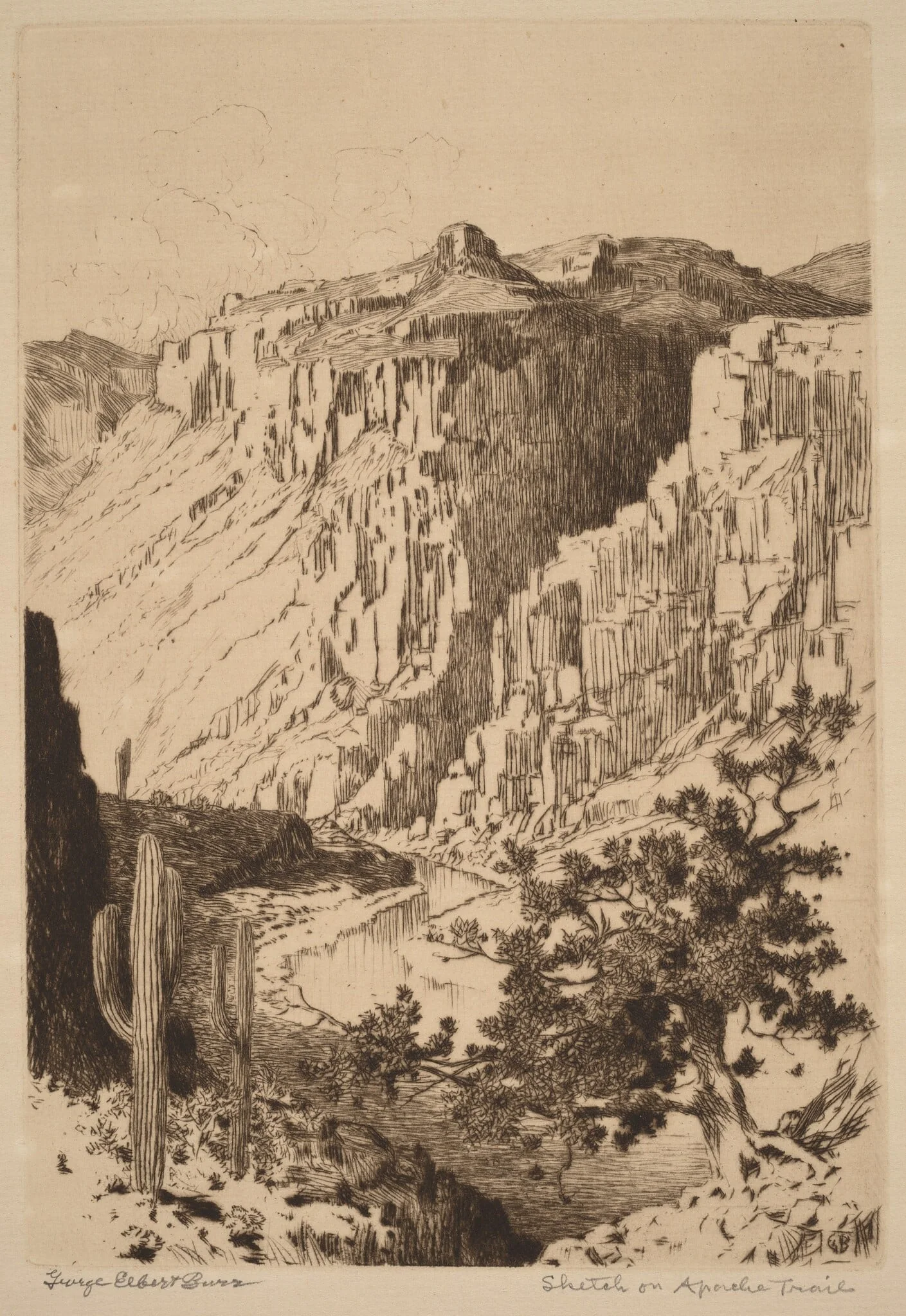 Sketch on Apache Trail, Arizona
